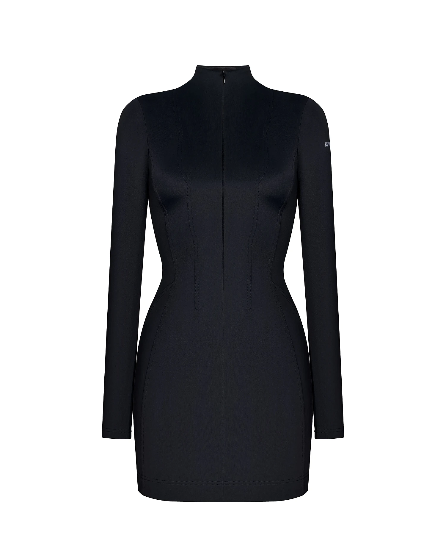 Платье с рельефами, графитно - черный - Фото 2