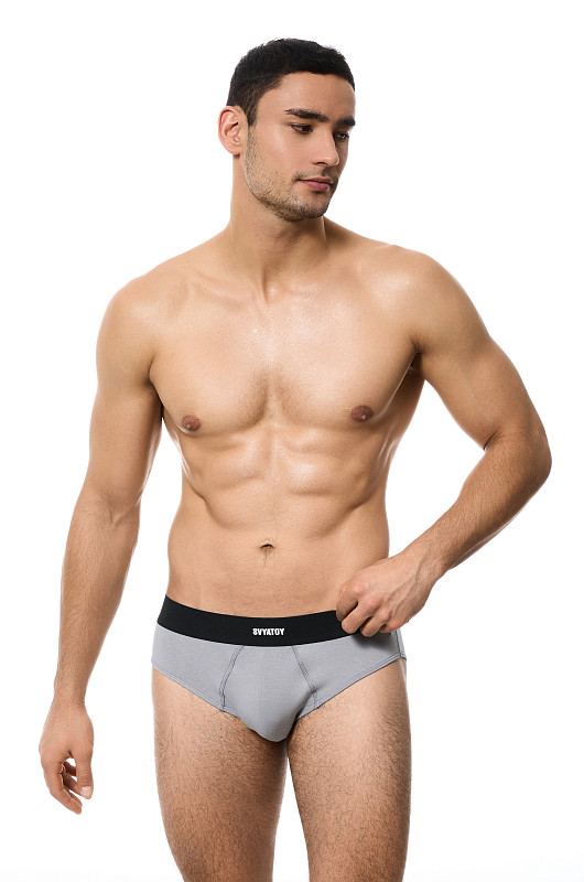 Трусы брифы, серый - Фото 1