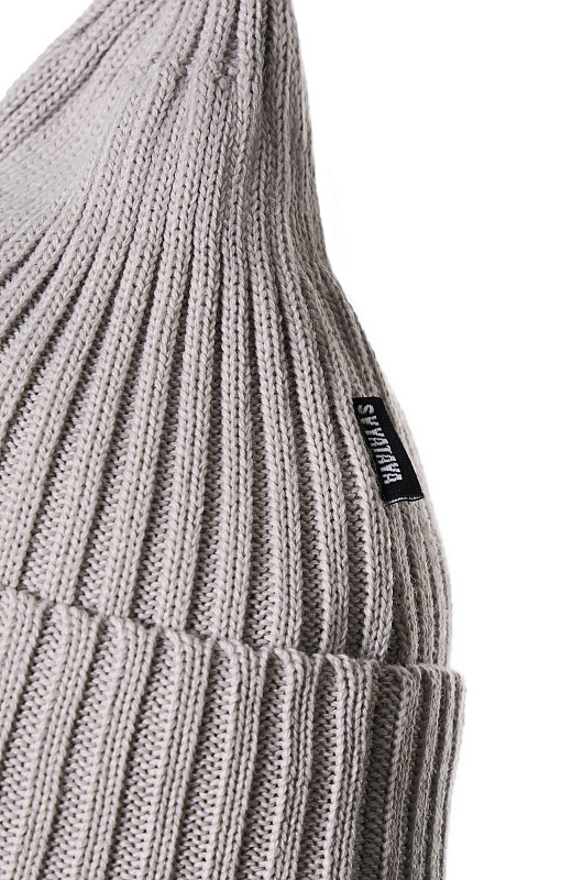 Шапка из мериноса, серый - Фото 5