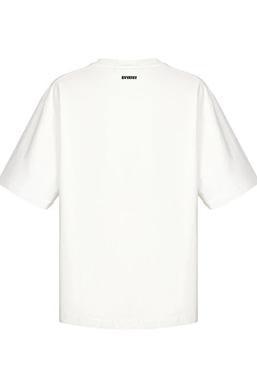 Футболка с рельефами SVYATOY, молочный - Фото 2