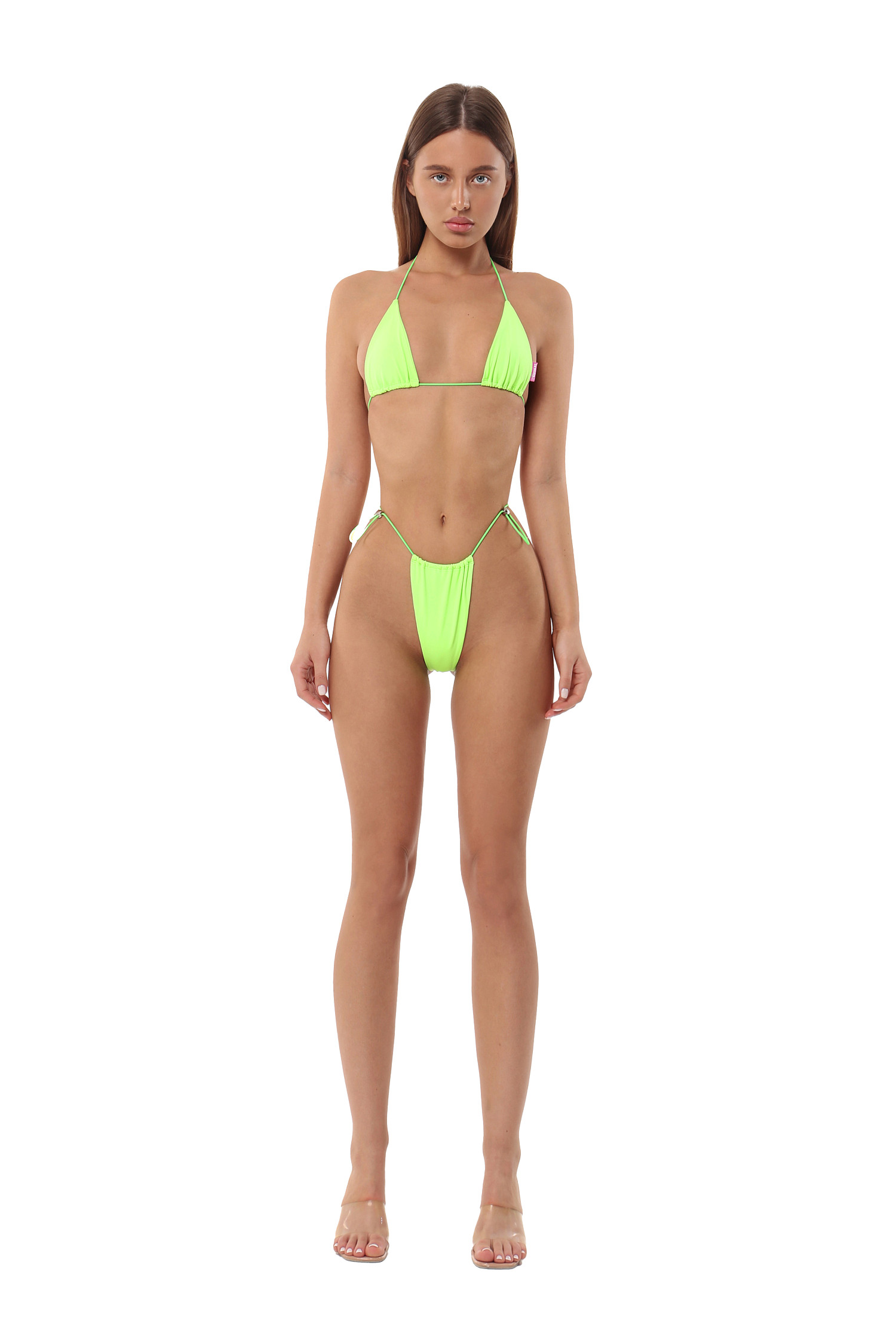 Купальник для загара, неоновый зеленый - Фото 1