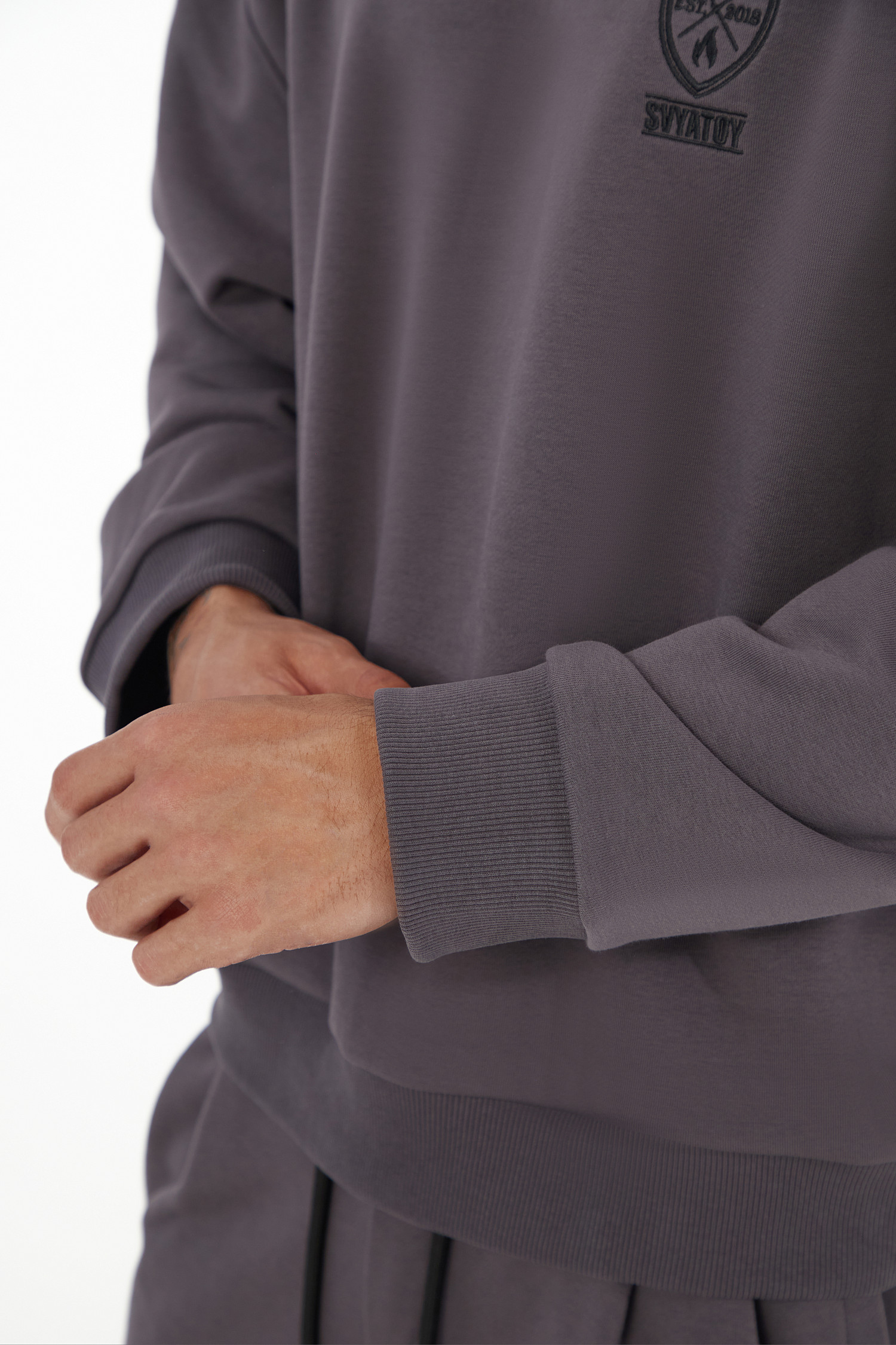 Свитшот SVYATOY, серый - Фото 5