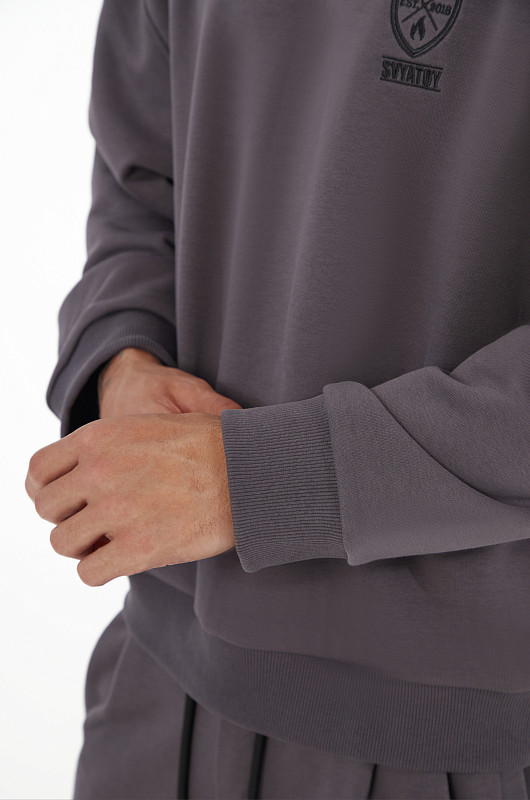 Свитшот SVYATOY, серый - Фото 5