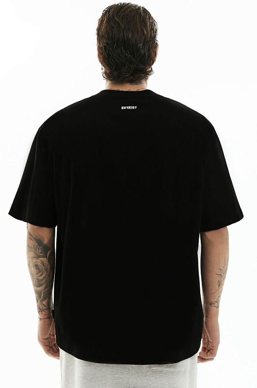 Футболка полуобъемная SVYATOY, черный - Фото 4