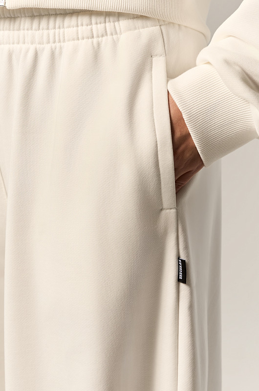 Брюки oversize SVYATAYA, молочный - Фото 4