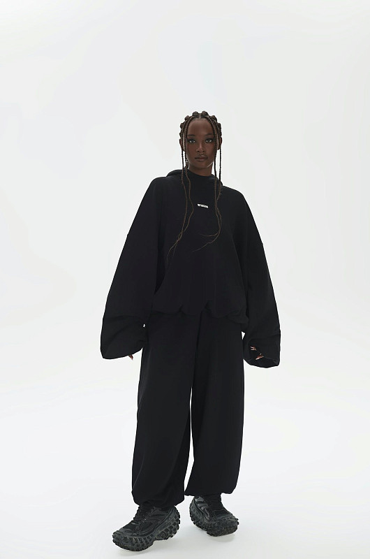 Худи oversize SVYATAYA, черный - Фото 5