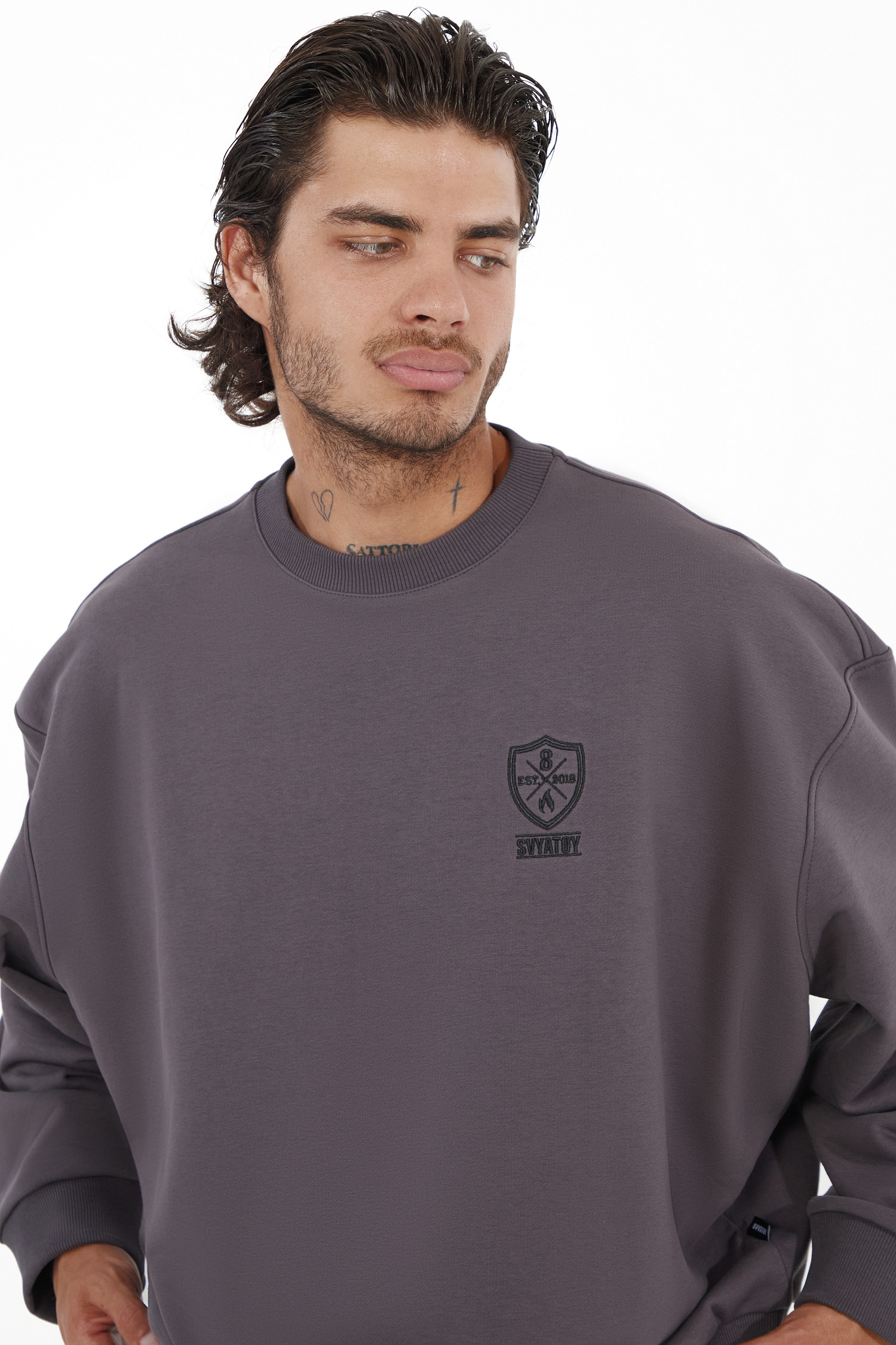 Свитшот SVYATOY, серый - Фото 1
