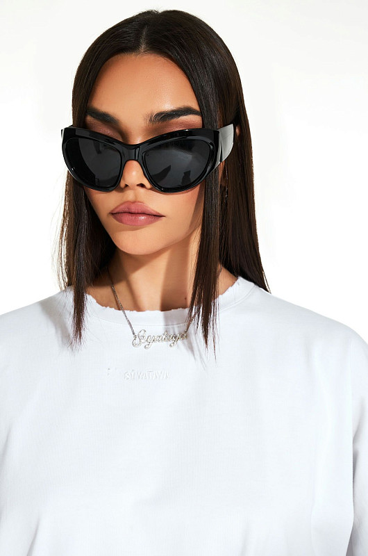 Футболка oversize с рваным эффектом, белый - Фото 2