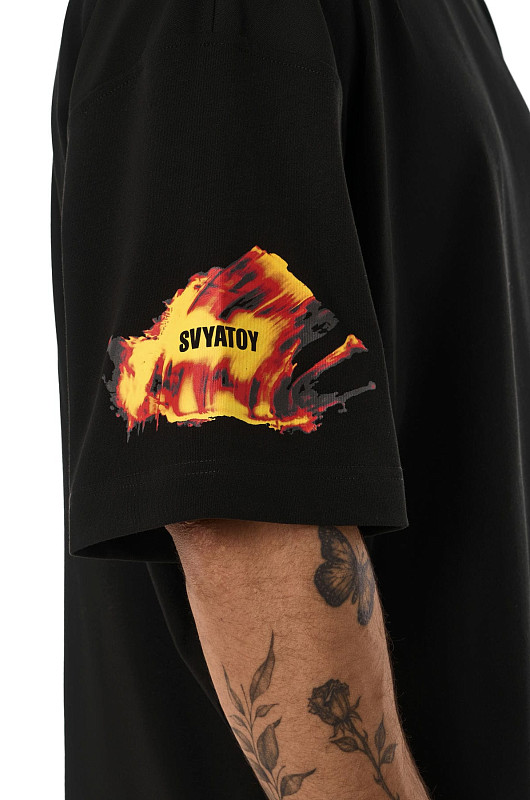 Футболка объемная SVYATOY, черный - Фото 3
