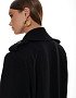 Пальто с широкой линией плеч, черный - Фото превью 4