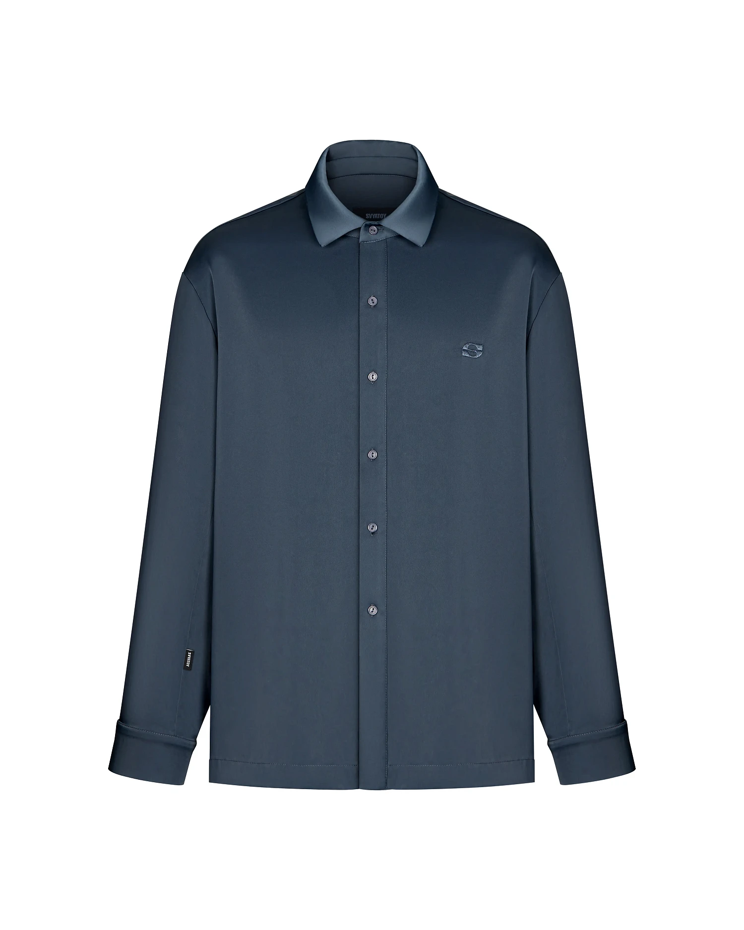 Рубашка шелковая SVYATOY, серый - Фото 1