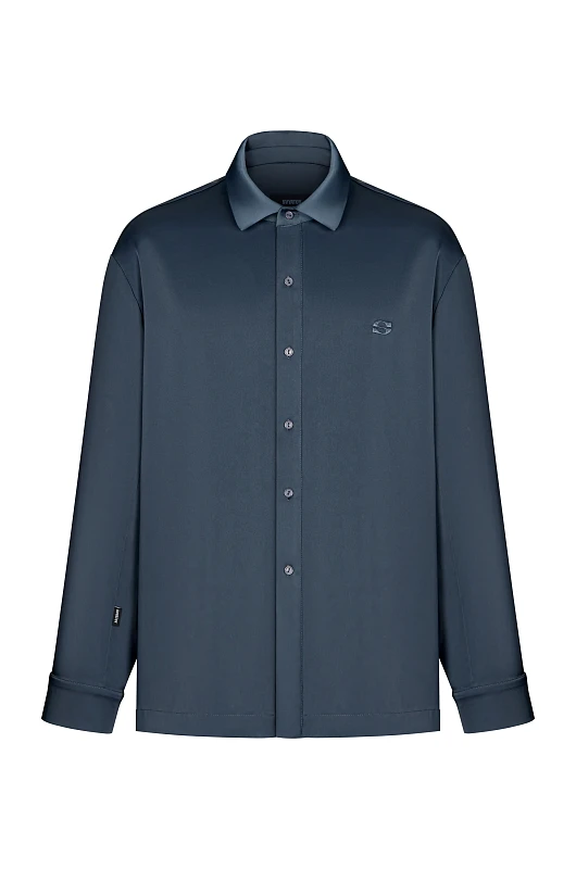 Рубашка шелковая SVYATOY, серый - Фото 1