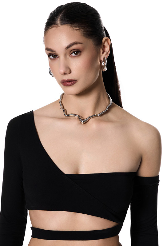 Топ с вырезами SVYATAYA, черный - Фото 4