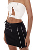 Юбка мини с карманом, черный