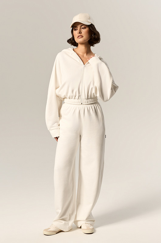 Зип - худи SVYATAYA укороченный, молочный - Фото 4