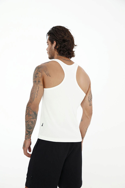 Майка в рубчик SVYATOY, молочный - Фото 5