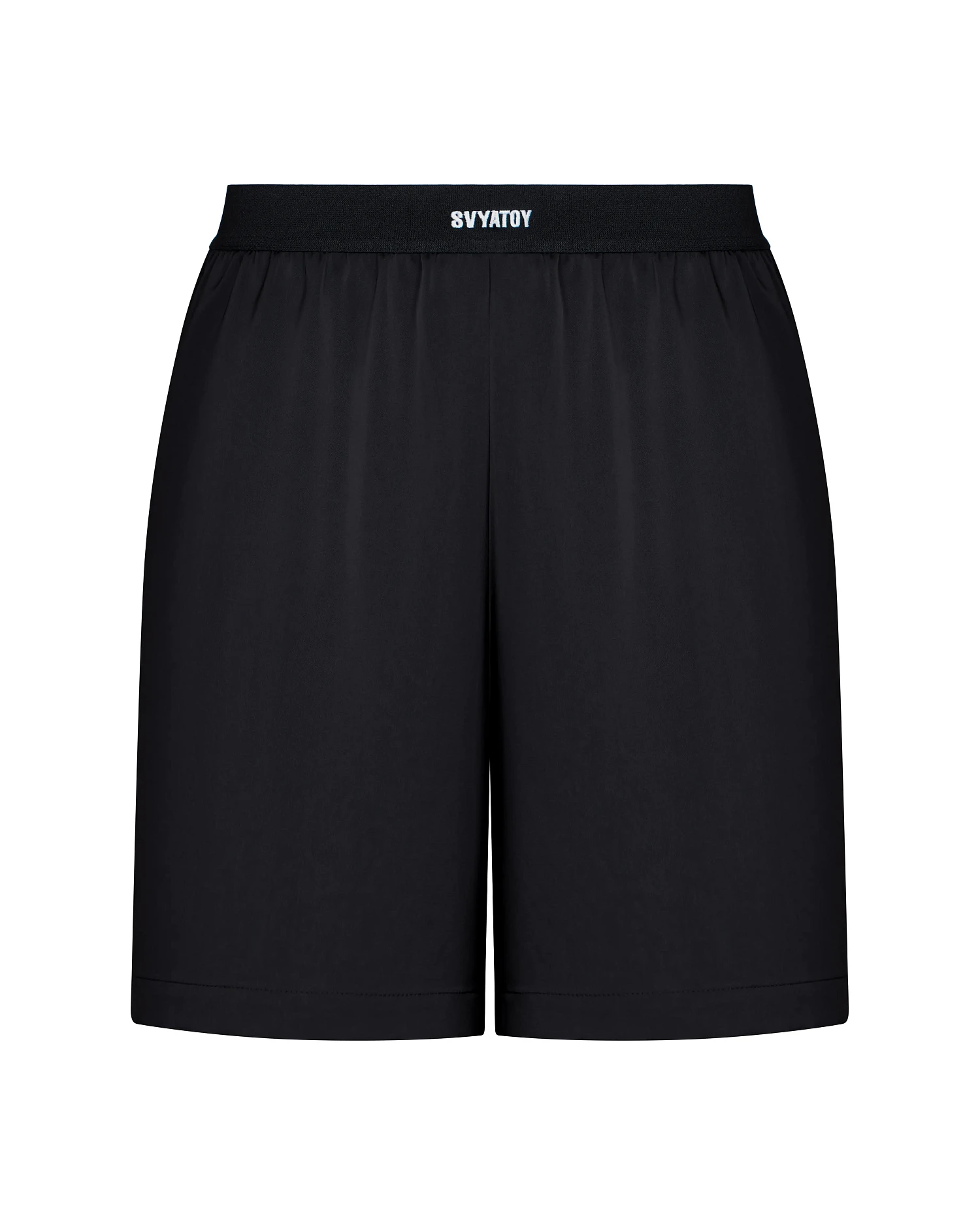 Шорты шелковые SVYATOY, черный - Фото 1