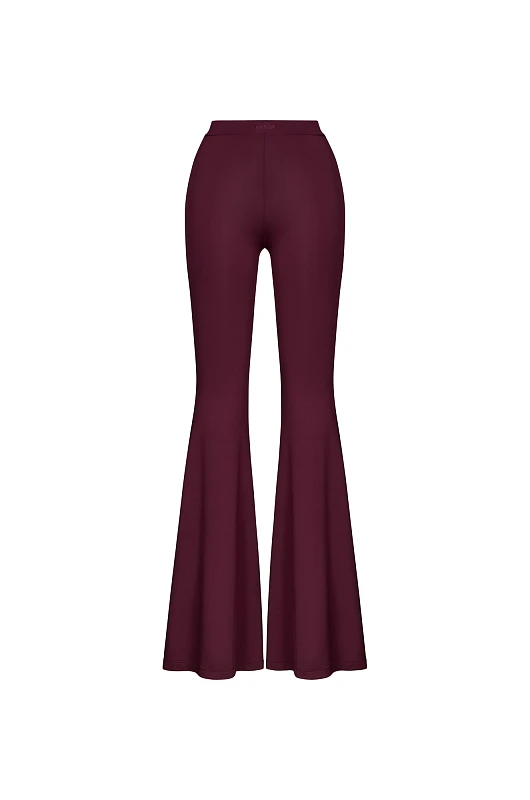 Леггинсы - клеш, винный - Фото 1