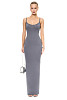 Платье с бретелями длины макси, графитовый