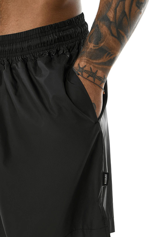 Шорты из плащевой ткани SVYATOY, черный - Фото 3