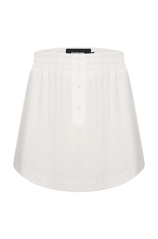 Юбка из бамбука, молочный - Фото 1