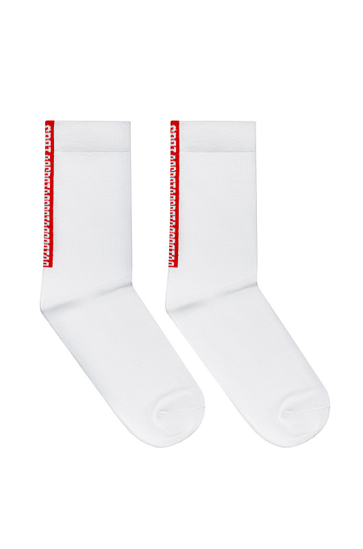 Носки с красной полосой СВЯТОЙ, белый - Фото 3