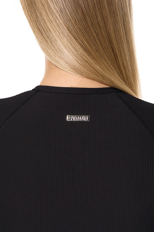 Топ на молнии, черный - Фото 3