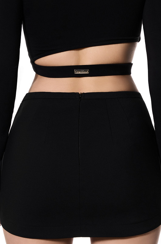 Топ с вырезами SVYATAYA, черный - Фото 5