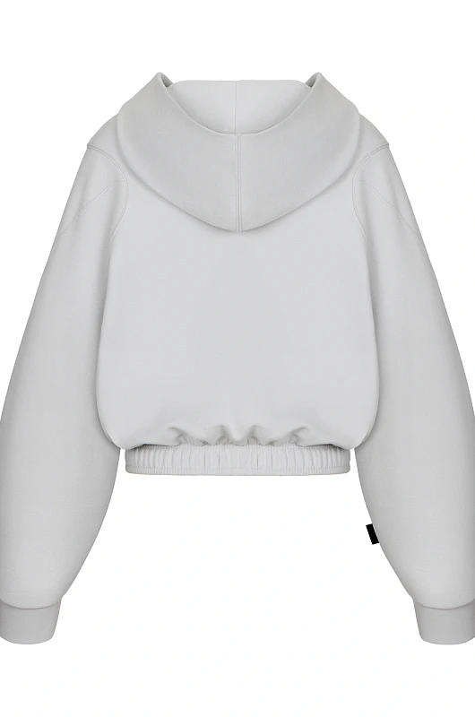 Зип - худи SVYATAYA укороченный, пепельный - Фото 2