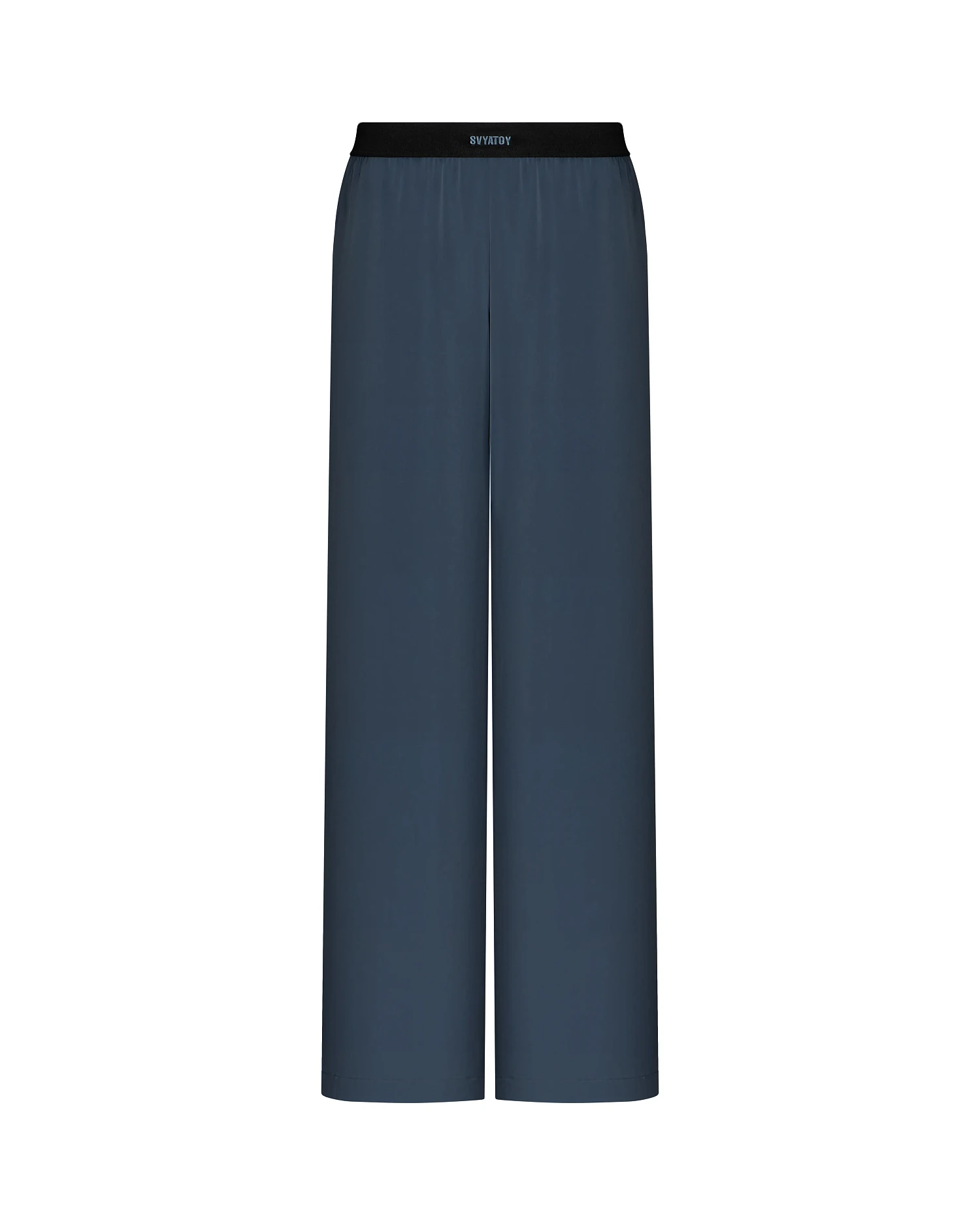 Брюки шелковые SVYATOY, серый - Фото 1