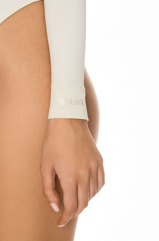 Боди - водолазка, молочный - Фото 6