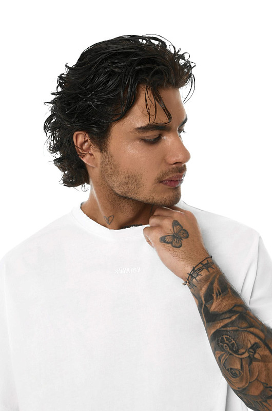 Футболка с рваным эффектом SVYATOY, белый - Фото 2