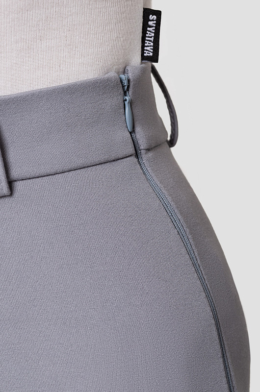 Шорты мини эластичные, серый - Фото 4