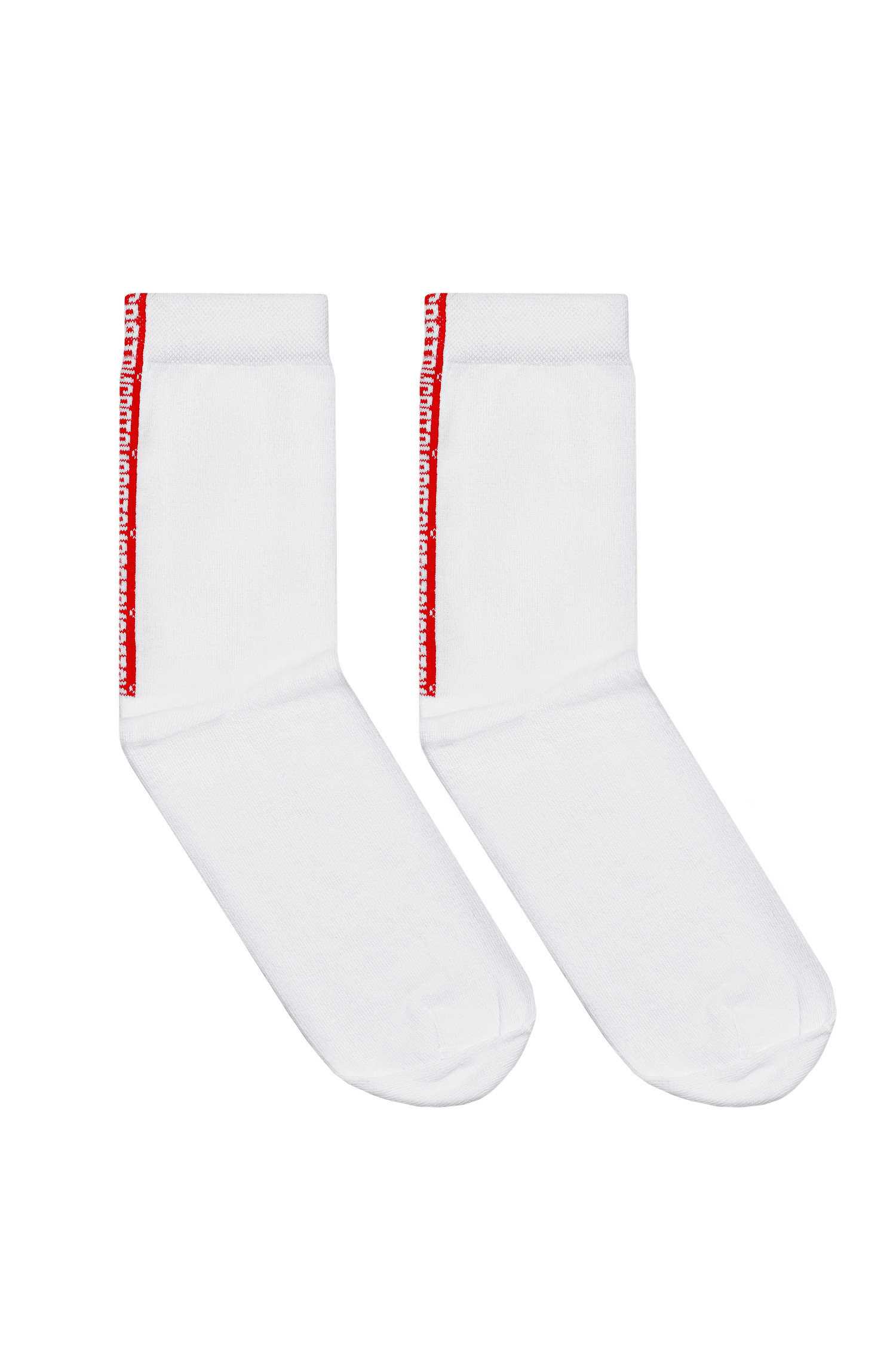 Носки с красной полосой СВЯТОЙ, белый - Фото 1