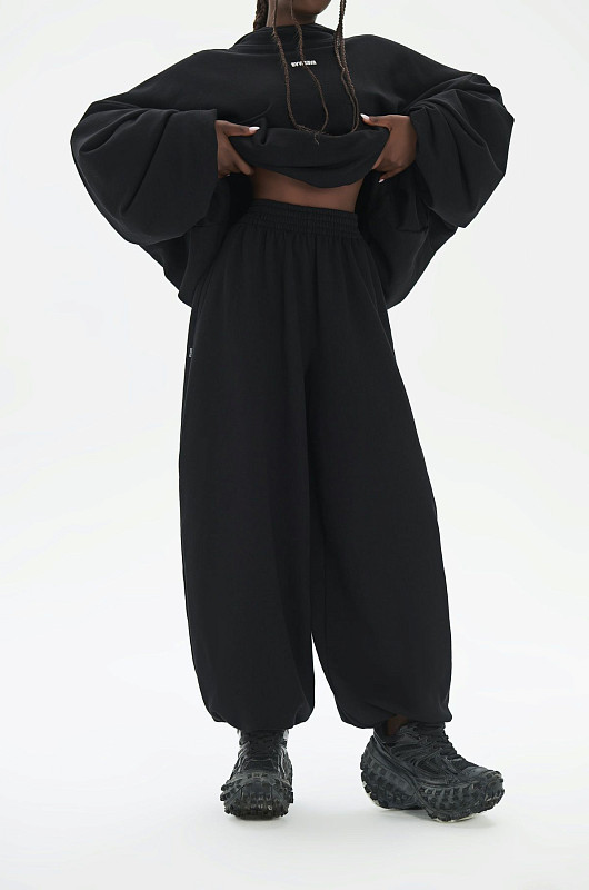 Брюки oversize SVYATAYA, черный - Фото 5