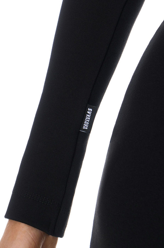 Платье мини на молнии, черный - Фото 6