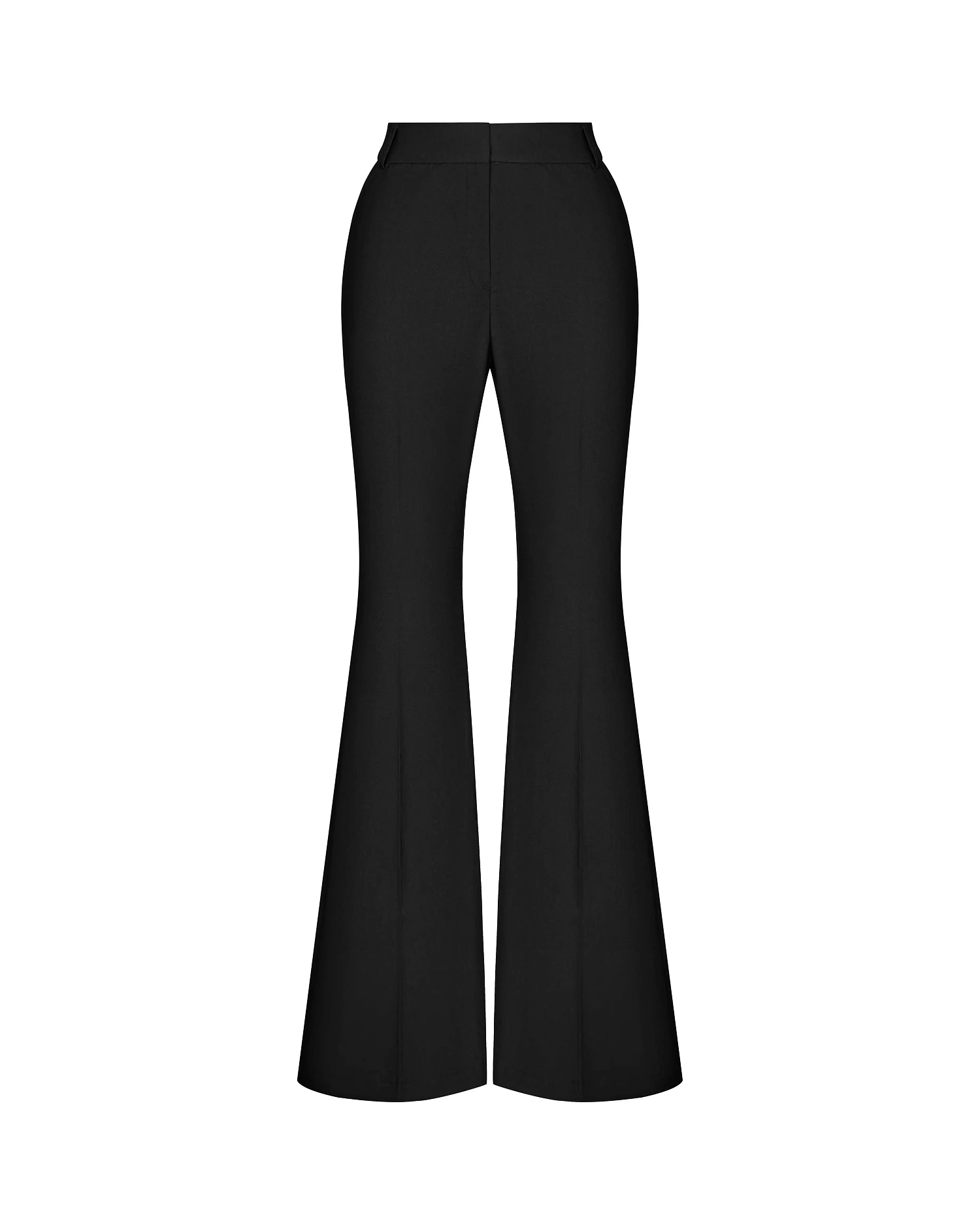 Брюки - клеш, черный - Фото 1