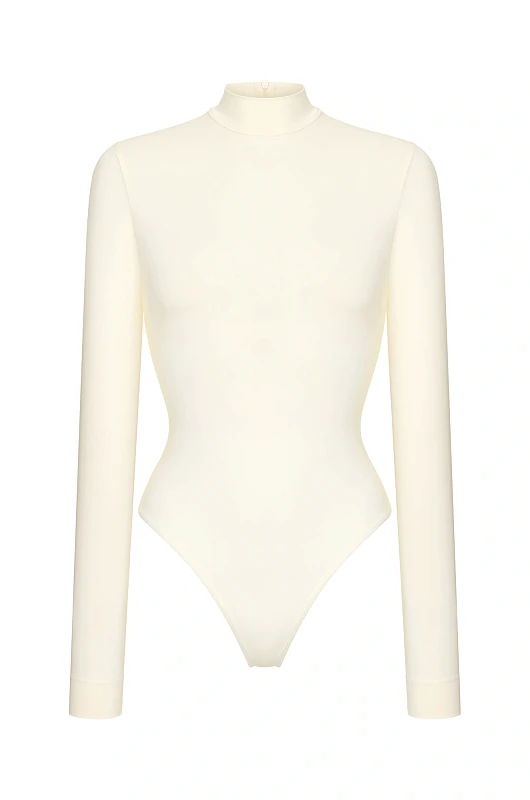 Боди - водолазка, молочный - Фото 1