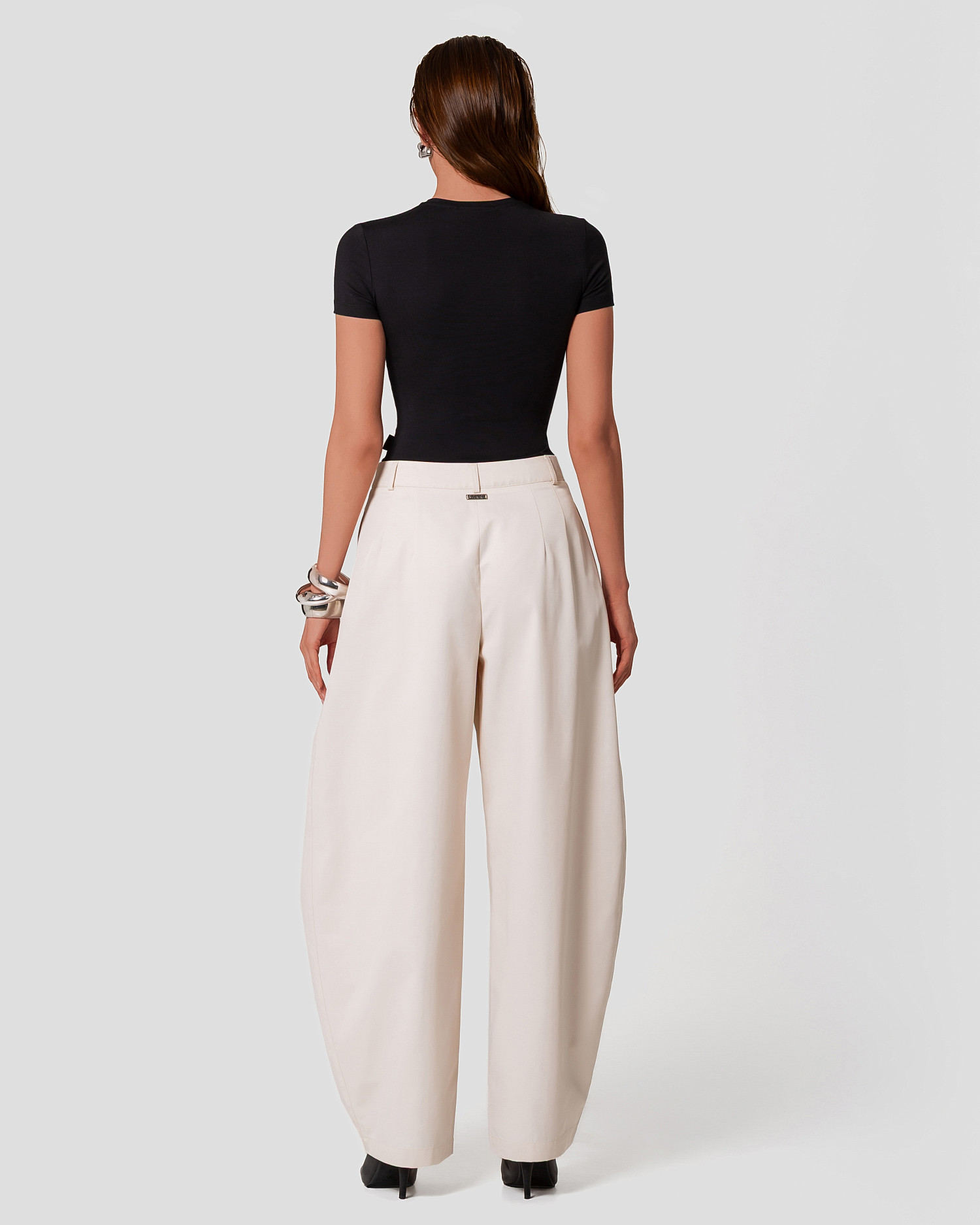 Футболка из вискозы, черный - Фото 3