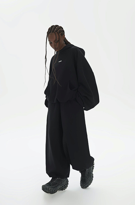 Брюки oversize SVYATAYA, черный - Фото 6