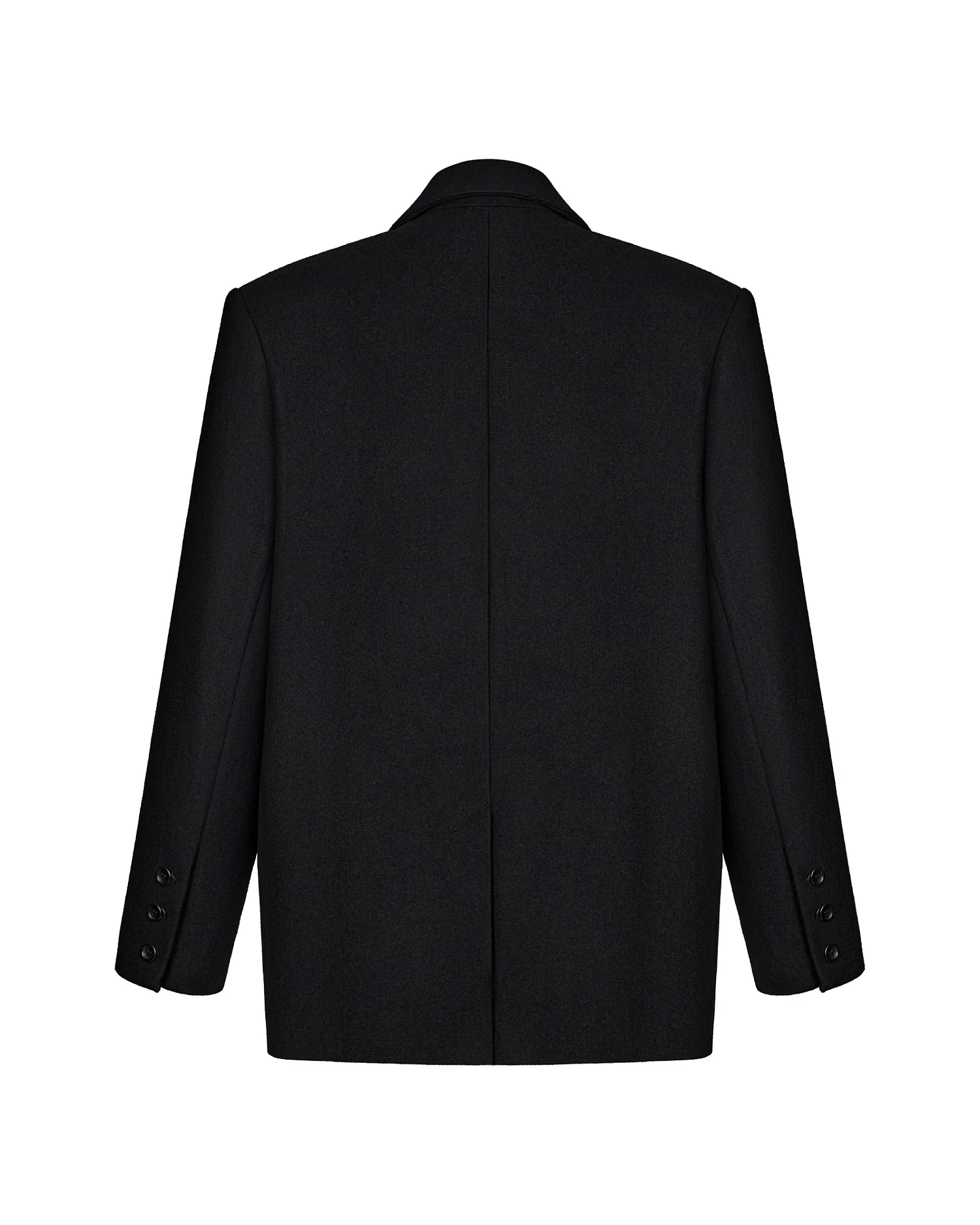 Пиджак - пальто, черный - Фото 3