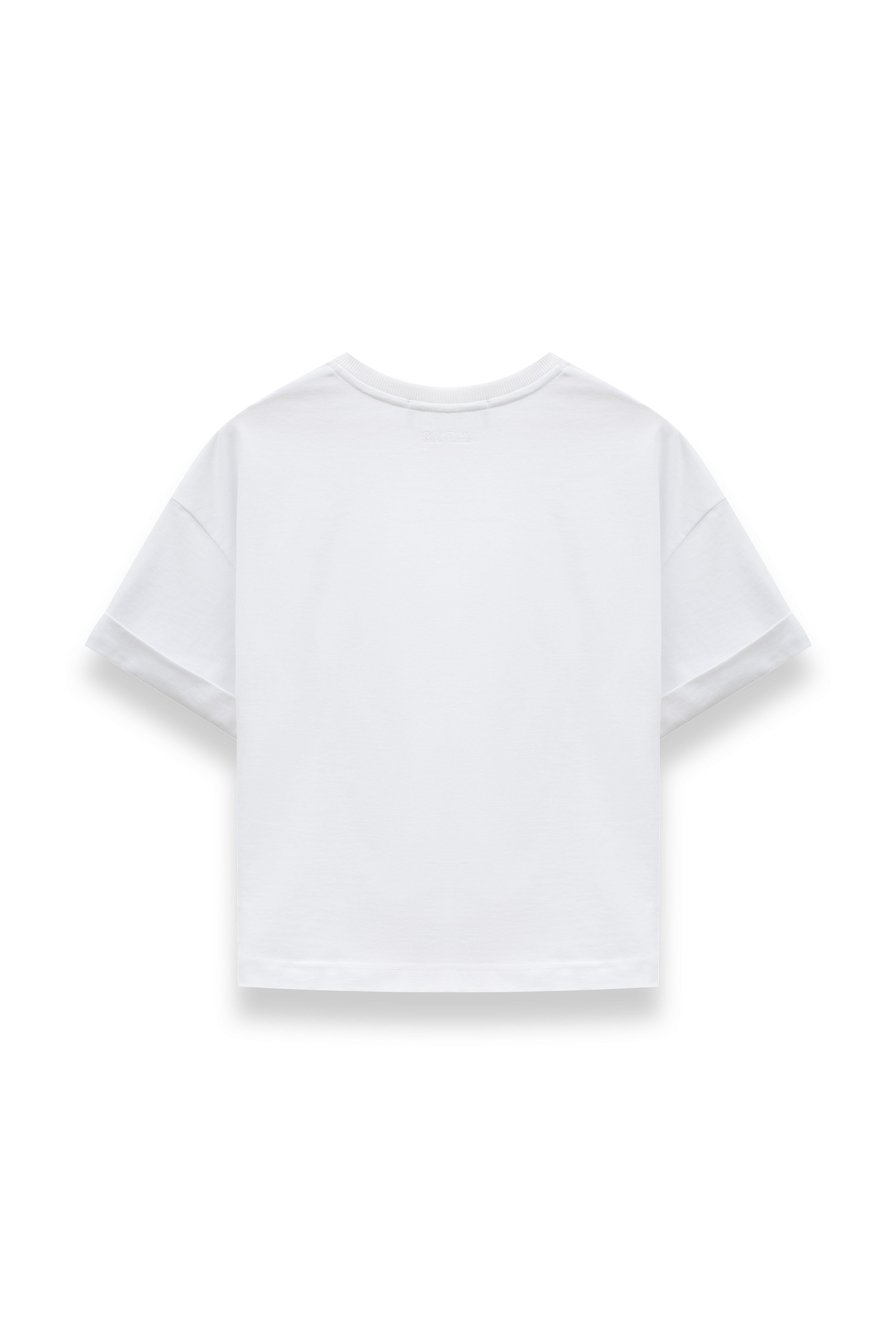 Футболка с акцентной деталью, белый - Фото 2