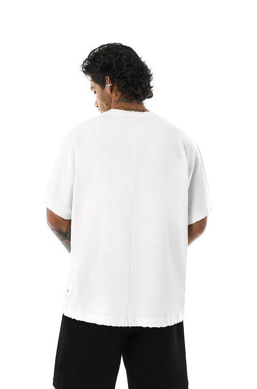 Футболка с рваным эффектом SVYATOY, белый - Фото 4