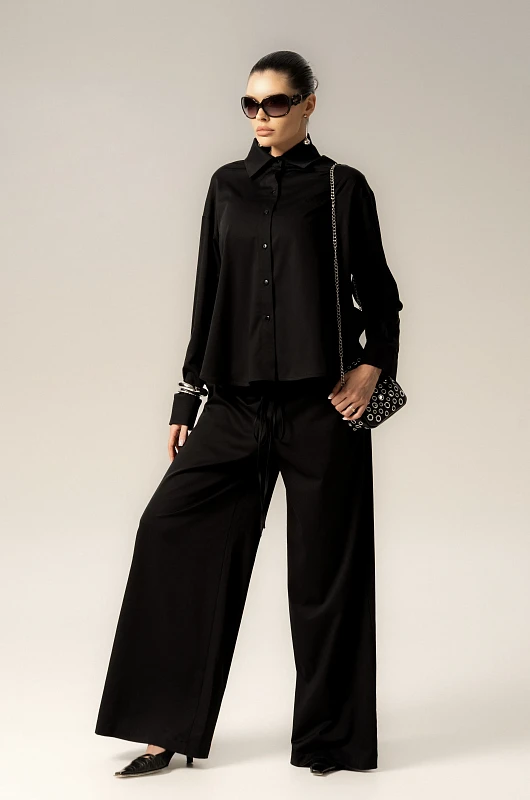 Рубашка базовая SVYATAYA, черный - Фото 3