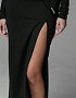 Платье миди с акцентными швами, черный - Фото превью 3
