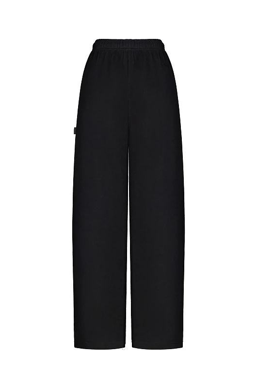 Брюки объемные SVYATAYA, черный - Фото 2