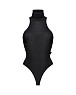 Боди халтер, прозрачно-черный