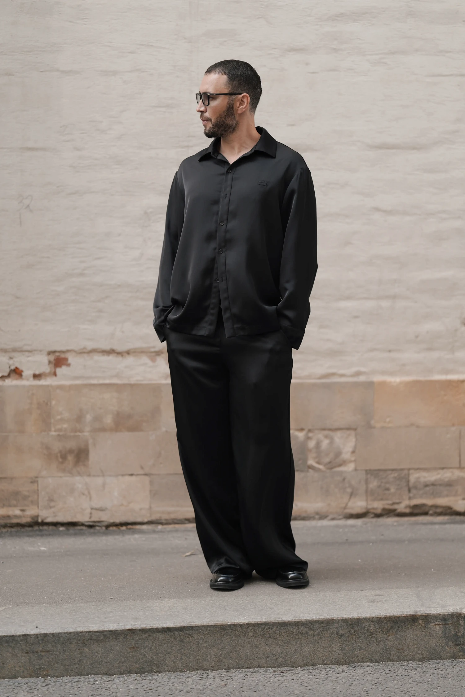 Рубашка шелковая SVYATOY, черный - Фото 6