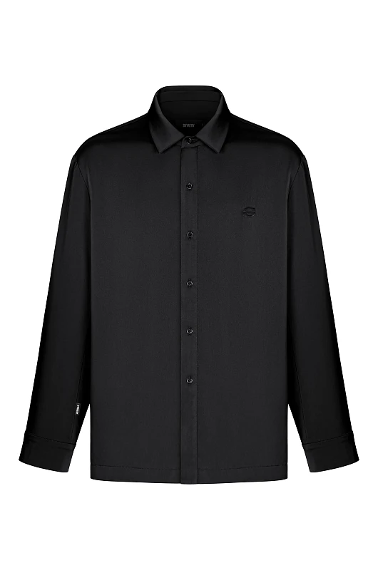 Рубашка шелковая SVYATOY, черный - Фото 1