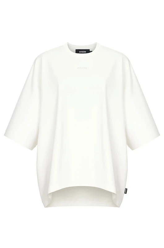 Футболка oversize с иллюстрацией, молочный - Фото 2